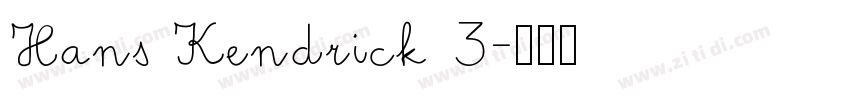 Hans Kendrick 3字体转换